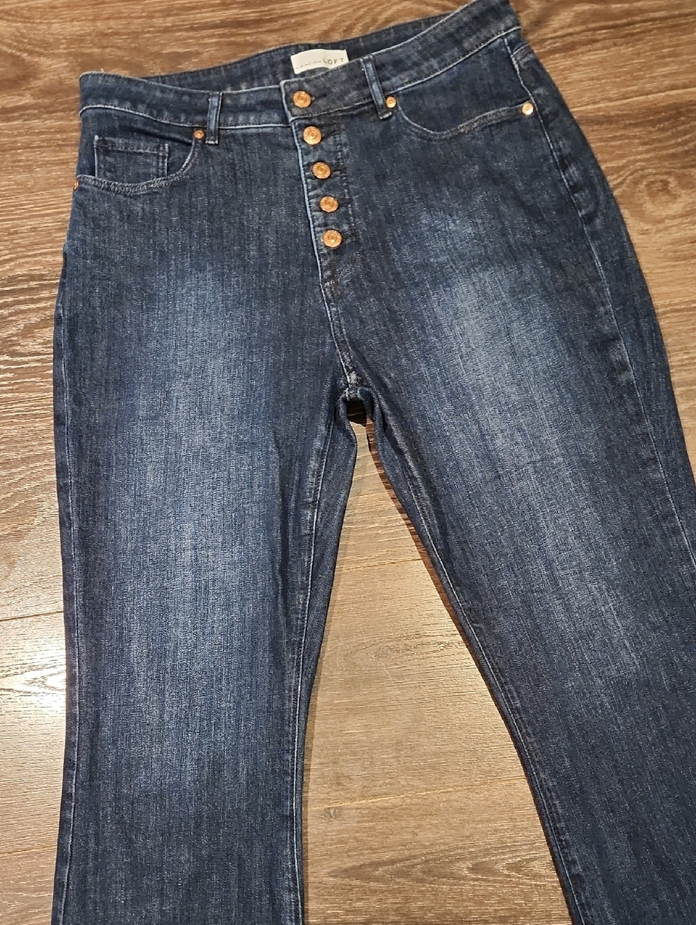❤️ LOFT HIGH RISE CROP FLARE JEANS, 12 (31) - Picture 3 of 8